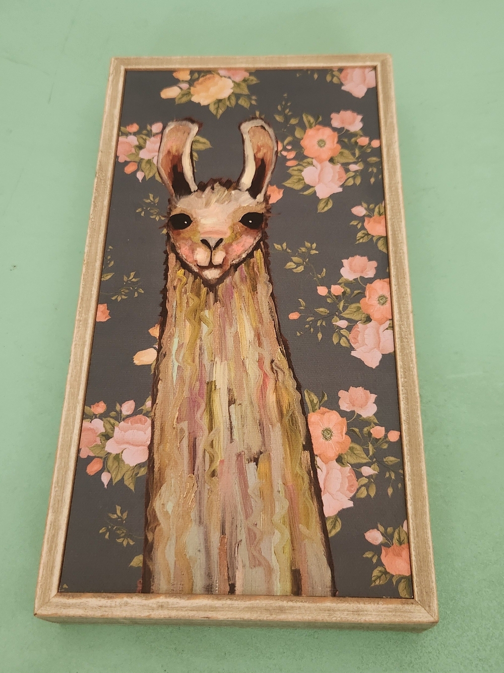 Eli Halpin Whimsical Floral Llama Wall Art